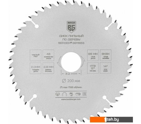  - Пильные диски Berger BG1663 - BG1663