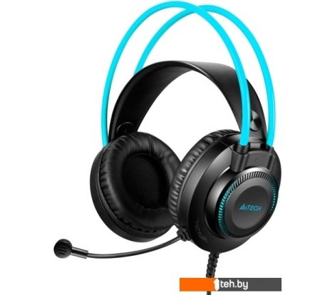  - Наушники и гарнитуры A4Tech Fstyler FH200U (черный/голубой) - Fstyler FH200U (черный/голубой)