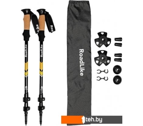 - Палки для скандинавской ходьбы RoadLike 335122 (желтый) - 335122 (желтый)