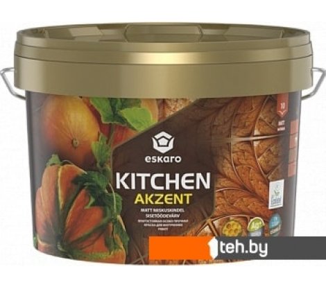  - Краски и эмали Eskaro Akzent Kitchen 2.7л (белый) - Akzent Kitchen 2.7л (белый)