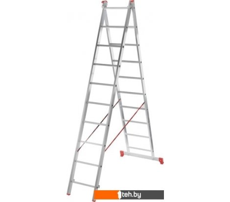  - Лестницы и стремянки Новая высота NV 222 алюминиевая двухсекционная 2x10 ступеней - NV 222 алюминиевая двухсекционная 2x10 ступеней