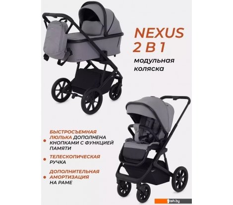  - Детские коляски и аксессуары Rant Basic Nexus RA106 (2 в 1, серый) - Basic Nexus RA106 (2 в 1, серый)