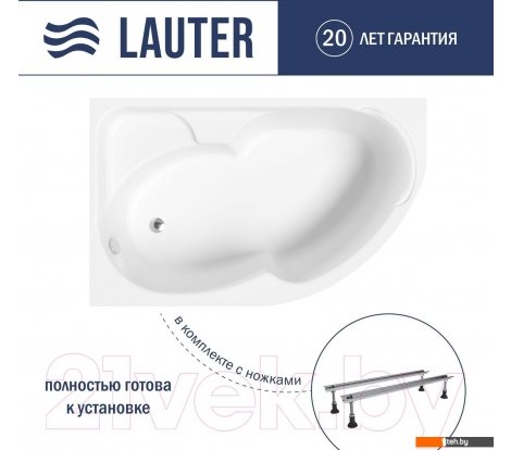  - Ванны Lauter Geneva 170x105 2103170L (с ножками) - Geneva 170x105 2103170L (с ножками)