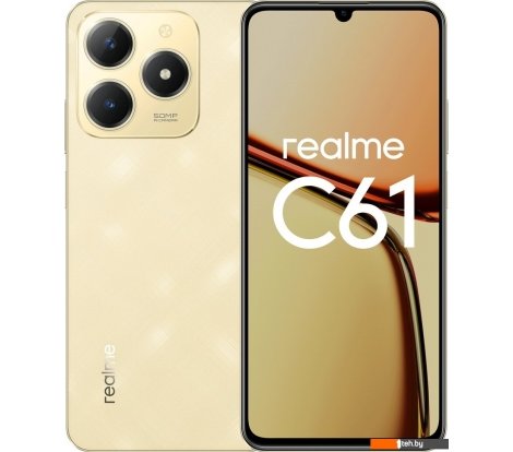  - Мобильные телефоны Realme C61 RMX3930 6GB/128GB международная версия (золотистый) - C61 RMX3930 6GB/128GB международная версия (золотистый)