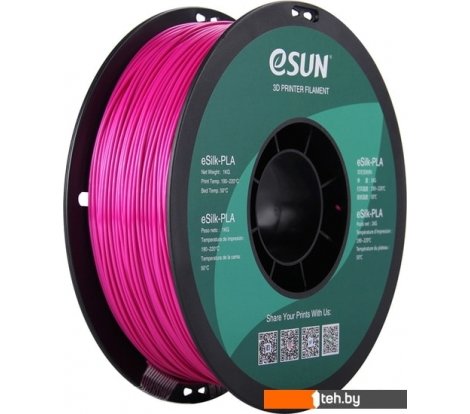 - Расходные материалы и аксессуары для 3D-печати eSUN eSilk PLA 1.75 мм 1000 г (пурпурный) - eSilk PLA 1.75 мм 1000 г (пурпурный)