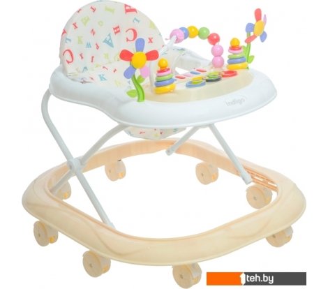  - Ходунки, прыгунки Indigo ABC (бежевый/белый) - ABC (бежевый/белый)