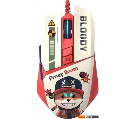  - Мыши A4Tech Bloody W63 Max Proxy Boom (бежевый/красный) - Bloody W63 Max Proxy Boom (бежевый/красный)