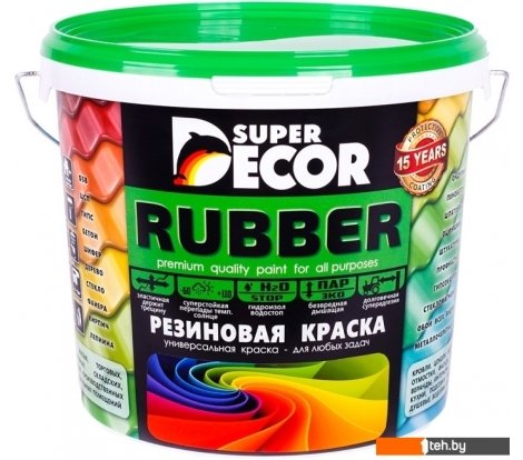  - Краски и эмали Super Decor Резиновая 12 кг (№11 оранжевое лето) - Резиновая 12 кг (№11 оранжевое лето)
