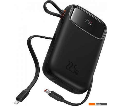  - Портативные зарядные устройства Baseus Qpow2 Dual-Cable Digital Display Fast Charge Power Bank 22.5W 10000mAh (черный) - Qpow2 Dual-Cable Digital Display Fast Charge Power Bank 22.5W 10000mAh (черный)