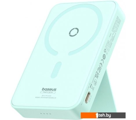 - Портативные зарядные устройства Baseus MagPro Magnetic Bracket Wireless Fast-Charging Power Bank 20W 5000mAh (мятный) - MagPro Magnetic Bracket Wireless Fast-Charging Power Bank 20W 5000mAh (мятный)