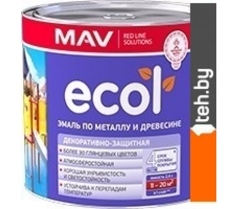- Краски и эмали MAV Ecol ПФ-115 10 кг (черный) - Ecol ПФ-115 10 кг (черный)