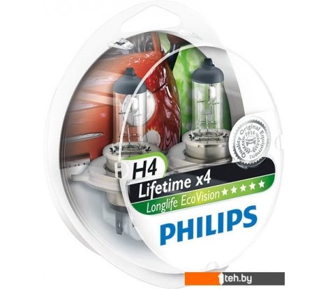  - Автомобильные лампы Philips H4 LongLife EcoVision 2шт [12342LLECOS2] - H4 LongLife EcoVision 2шт [12342LLECOS2]