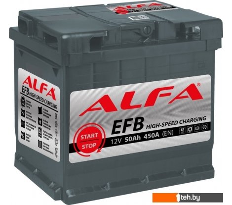  - Автомобильные аккумуляторы ALFA EFB 50 R (50 А·ч) - EFB 50 R (50 А·ч)