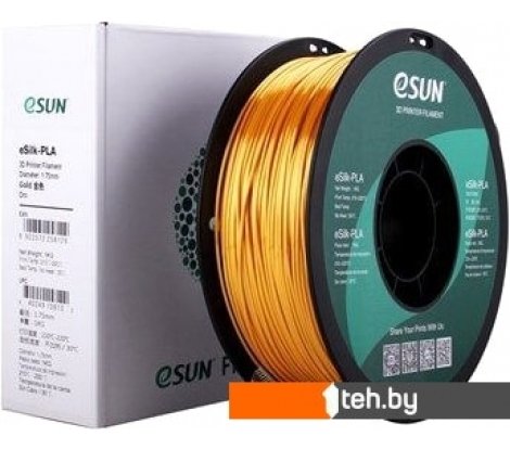 - Расходные материалы и аксессуары для 3D-печати eSUN eSilk PLA 1.75 мм 1000 г (золотистый) - eSilk PLA 1.75 мм 1000 г (золотистый)