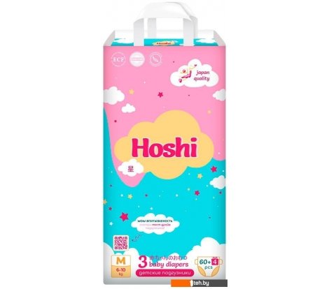  - Детские подгузники Hoshi Diapers M (64 шт) - Diapers M (64 шт)