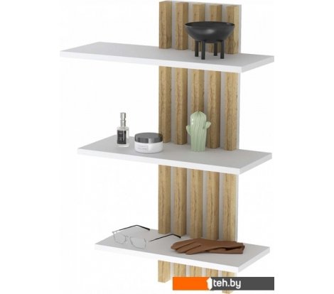  - Полки, стеллажи, системы хранения Интерлиния LG-16 (белый платинум/дуб золотой) - LG-16 (белый платинум/дуб золотой)