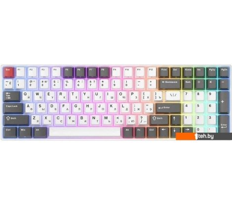  - Клавиатуры Royal Kludge RK100 RGB (белый/серый, RK Red) - RK100 RGB (белый/серый, RK Red)