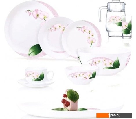  - Тарелки, салатники, блюда и наборы Luminarc Дивали Пинк Орхидея P9939 (46пр) - Дивали Пинк Орхидея P9939 (46пр)