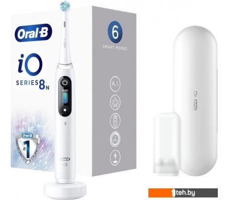  - Электрические зубные щетки и ирригаторы Oral-B iO 8n (белый, 1 насадка) - iO 8n (белый, 1 насадка)