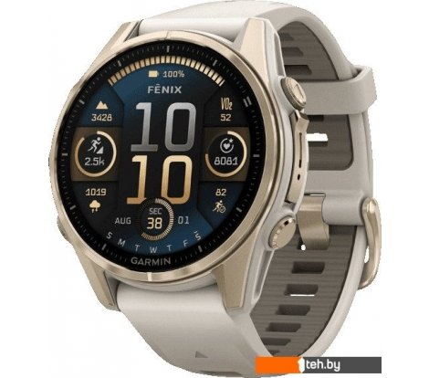  - Умные часы и браслеты Garmin Fenix 8 Sapphire 43мм (золотистый, дымчато-серый ремешок) - Fenix 8 Sapphire 43мм (золотистый, дымчато-серый ремешок)