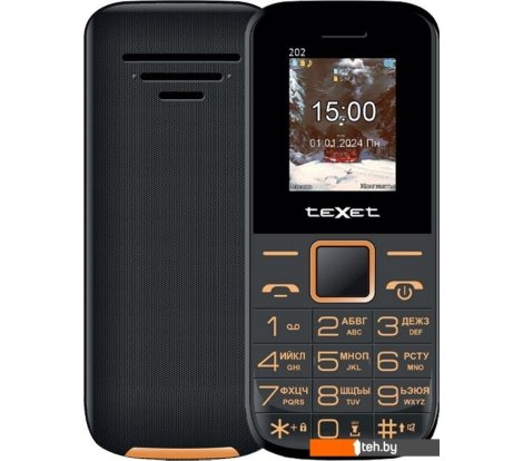  - Мобильные телефоны TeXet TM-202 (черный) - TM-202 (черный)