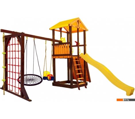  - Детские спортивные комплексы и игровые площадки Perfetto Sport Pitigliano-11 + качели Паутина - Pitigliano-11 + качели Паутина