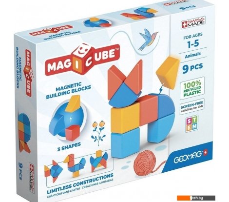 - Развивающие игрушки Geomag Магнитные кубики 3 формы GM208 - Магнитные кубики 3 формы GM208