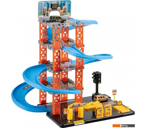  - Детские автотреки, трассы Labalu 5-уровневый с дорогой и автомобилями P9588A-1 (голубой, 4 машинки) - 5-уровневый с дорогой и автомобилями P9588A-1 (голубой, 4 машинки)