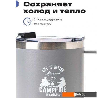  - Термосы, термокружки и многоразовые стаканы RoadLike Camp 415мл (серый) - Camp 415мл (серый)