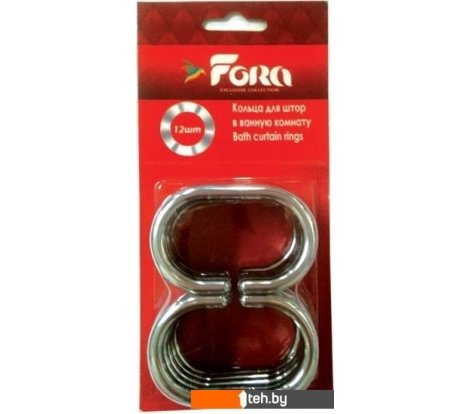  - Шторки и карнизы для ванн и поддонов FORA К14 (12 шт, хром) - К14 (12 шт, хром)