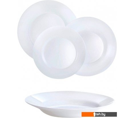  - Тарелки, салатники, блюда и наборы Luminarc Plumi V5586 (18шт, белый) - Plumi V5586 (18шт, белый)