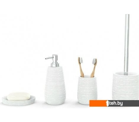  - Аксессуары для ванной и туалета FORA Bricks white (4 предмета) - Bricks white (4 предмета)