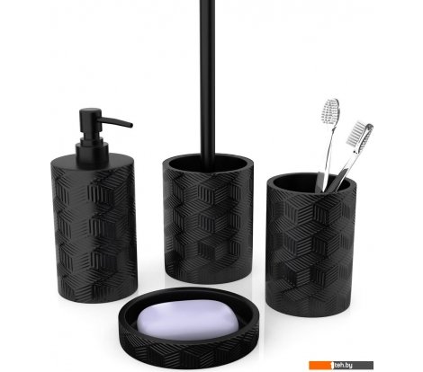  - Аксессуары для ванной и туалета FORA Delicate Black (4 предмета) - Delicate Black (4 предмета)