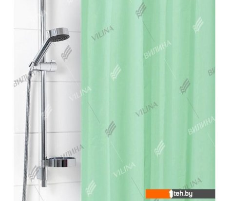  - Шторки и карнизы для ванн и поддонов Вилина 6671 180x180 см (зеленый) - 6671 180x180 см (зеленый)