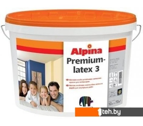 - Краски и эмали Alpina Expert Premiumlatex 3 (База 3, 9.4 л) - Expert Premiumlatex 3 (База 3, 9.4 л)