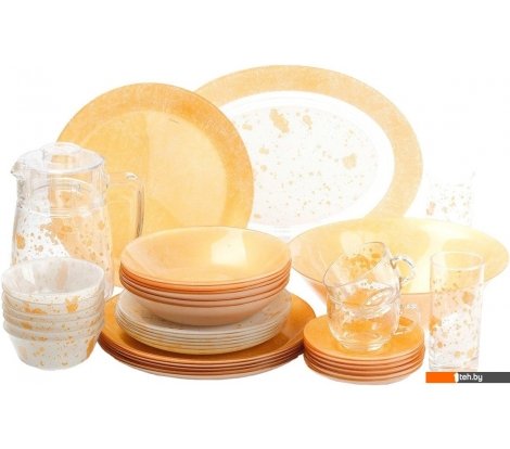 - Тарелки, салатники, блюда и наборы Luminarc Simply Mon'd'or Gold&White V3998 (46пр) - Simply Mon'd'or Gold&White V3998 (46пр)
