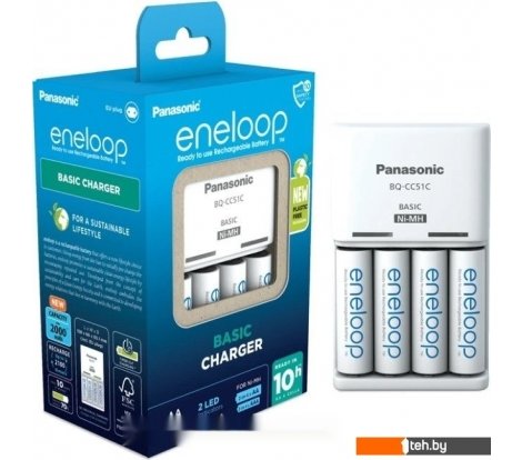  - Батарейки, аккумуляторы, зарядные Panasonic Basic Charger K-KJ51MCD40E (с аккумуляторами) - Basic Charger K-KJ51MCD40E (с аккумуляторами)