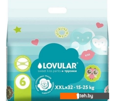  - Детские подгузники Lovular Sweet Kiss XXL 15-25 кг (32 шт) - Sweet Kiss XXL 15-25 кг (32 шт)