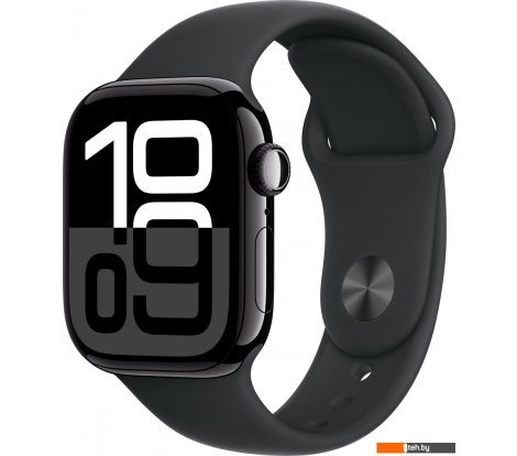  - Умные часы и браслеты Apple Watch Series 10 42 мм (алюминиевый корпус, черный/черный, спортивный силиконовый ремешок M/L) - Watch Series 10 42 мм (алюминиевый корпус, черный/черный, спортивный силиконовый ремешок M/L)