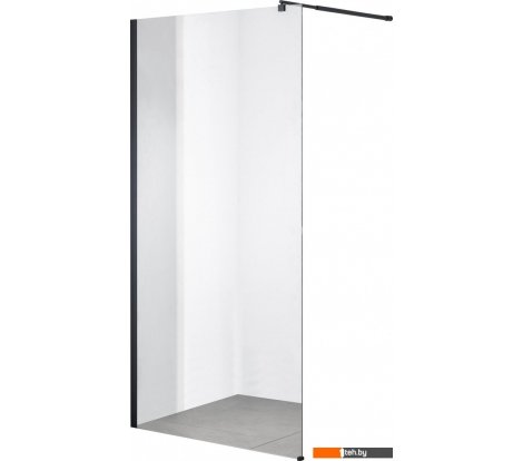  - Душевые кабины Saniteco Walk-In SN-W8TB120 (120x200, прозрачное стекло, черный профиль) - Walk-In SN-W8TB120 (120x200, прозрачное стекло, черный профиль)