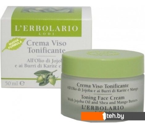  - Косметика по уходу за лицом L'Erbolario Крем для лица тонизирующий с маслом жожоба и маслом Ши 50 мл - Крем для лица тонизирующий с маслом жожоба и маслом Ши 50 мл