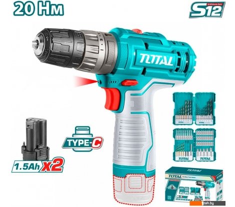  - Шуруповерты, гайковерты, электроотвертки Total TOSLI240467 (с 2-мя АКБ) - TOSLI240467 (с 2-мя АКБ)
