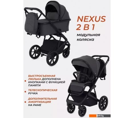  - Детские коляски и аксессуары Rant Basic Nexus RA106 (2 в 1, графит) - Basic Nexus RA106 (2 в 1, графит)