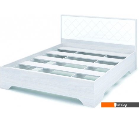  - Кровати Стендмебель Сальма КР 022 200x160 (белый глянец/ясень анкор) - Сальма КР 022 200x160 (белый глянец/ясень анкор)