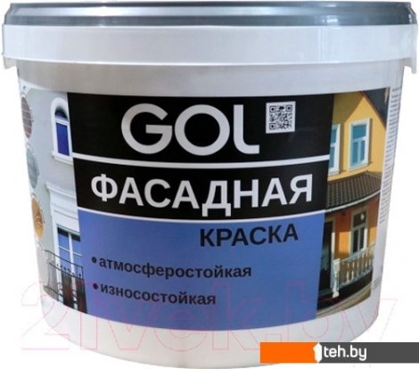  - Краски и эмали GOL Expert ВД-АК-1180 Фасадная акриловая 6.5 кг (белый матовый) - Expert ВД-АК-1180 Фасадная акриловая 6.5 кг (белый матовый)