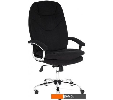  - Офисные кресла и стулья TetChair Softy LUX (флок, черный) - Softy LUX (флок, черный)
