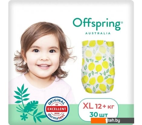  - Детские подгузники Offspring XL 12+ кг Лимоны OF01XL30LM (30 шт) - XL 12+ кг Лимоны OF01XL30LM (30 шт)