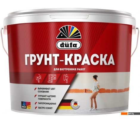 - Краски и эмали Dufa 9 л (белый) - 9 л (белый)