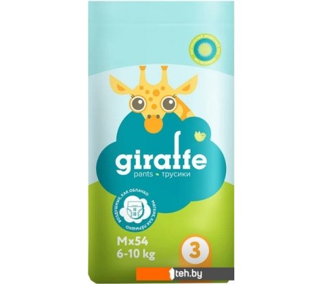  - Детские подгузники Lovular Giraffe M 6-10 кг 429709 (54 шт) - Giraffe M 6-10 кг 429709 (54 шт)