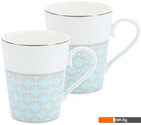 - Кружки, чашки, стаканы для горячих напитков Gipfel Aurora 42868 (2 шт, белый/голубой) - Aurora 42868 (2 шт, белый/голубой)